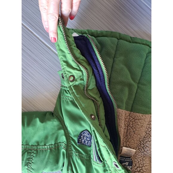 OshKosh B'Gosh Boys Size 4 Hooded Toddler Jacket Sherpa Lining  Pockets Thick - Picture 7 of 9